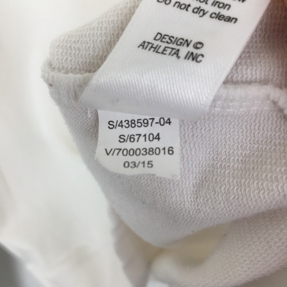 Athleta Citytime Mesh Shoulder Crewneck Sweatshirt Top White Women’s Size Large - Picture 13 of 14